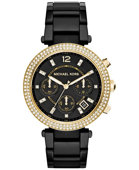 michael kors watch on model black|michael kors watches ladies black.